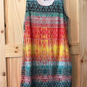 Colorful Sleeveless Patterned Dress